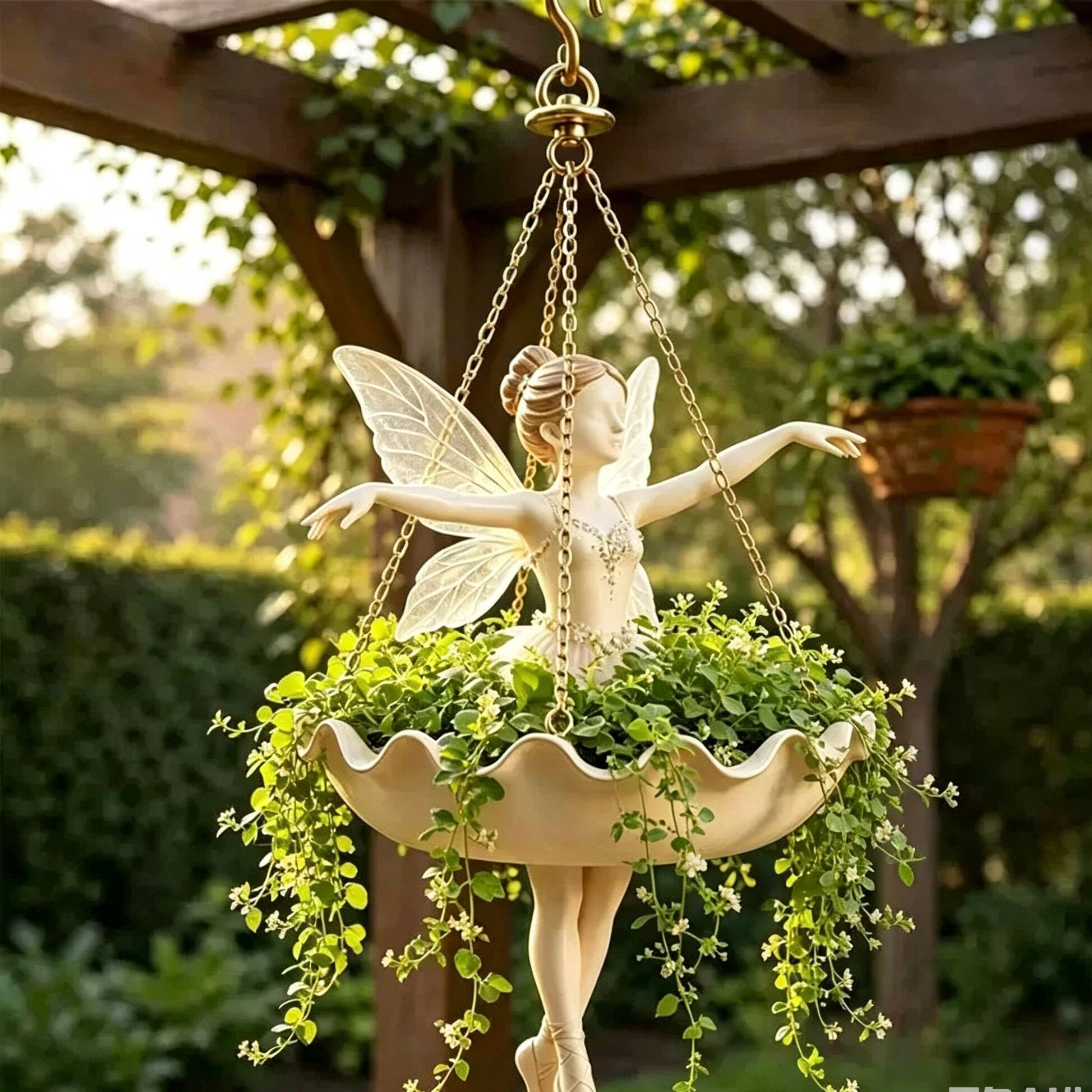 💃 Ballet Dancer Hanging Planter– 🌿Elegant Garden Decor for Porch & Patio