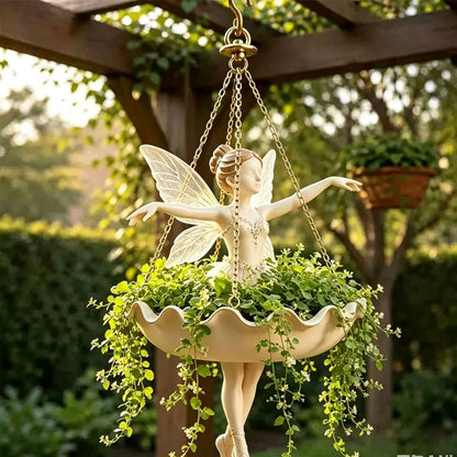 💃 Ballet Dancer Hanging Planter– 🌿Elegant Garden Decor for Porch & Patio