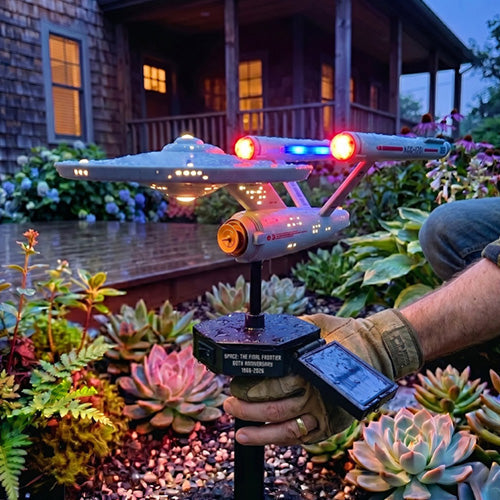 60th Anniversary Enterprise NCC-1701 Solar Garden Light