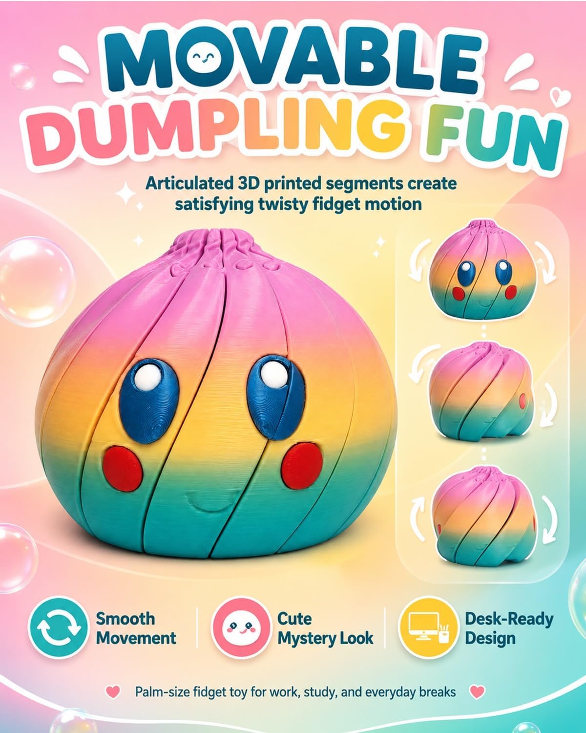 🎁 Hot Sale 40% Off 🦜Dumplings Squishy 3D Printed Dumpling Fidget Toy