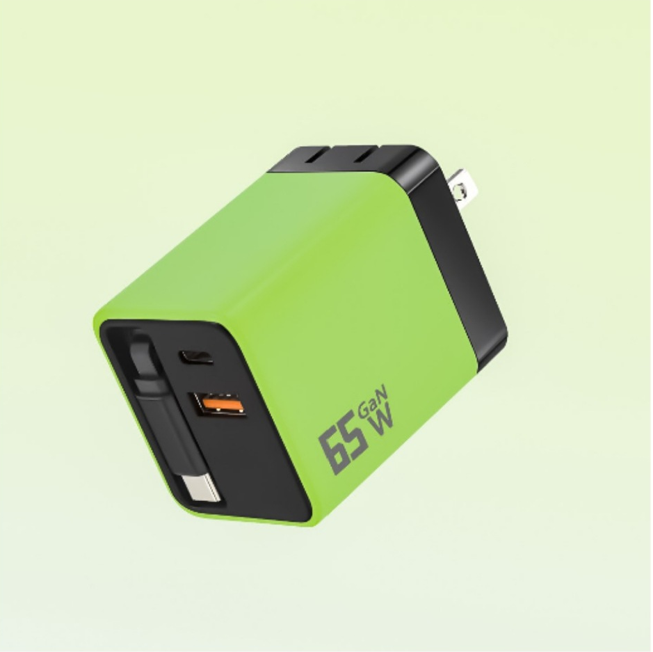 ⌛Only 1 Day Left Of This Offer⏳65W Fast Charging Phone Charger Block with Retractable 80cm Type-C Cable