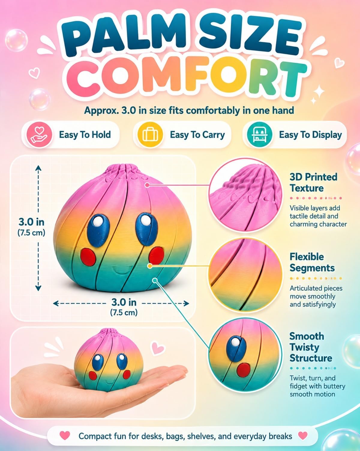 🎁 Hot Sale 40% Off 🦜Dumplings Squishy 3D Printed Dumpling Fidget Toy