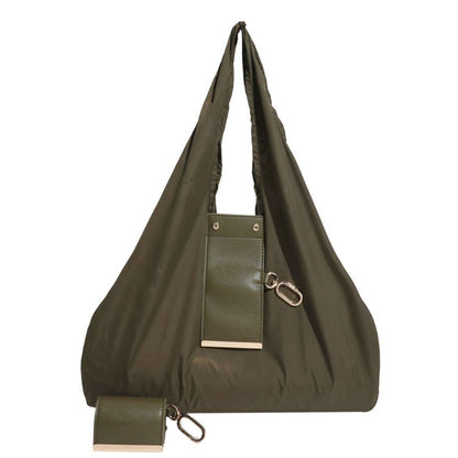 Transformable Bag – Stylish Vegan Leather Tote and Keychain Charm