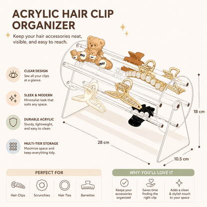 ✨Acrylic Hair Claw Holder Hair accessory storage rack