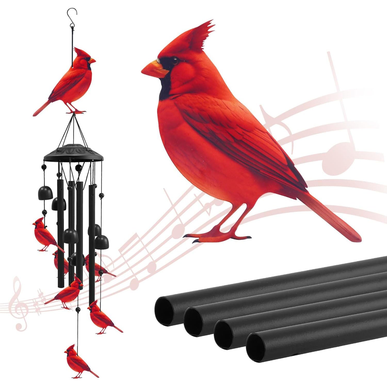 🎵 LIMITED-TIME 40% OFF! 💐 Vintage Metal Wind Chimes | Elegant Black Aluminium Garden Decor with Bird & Butterfly Accents for Patio & Porch🔔