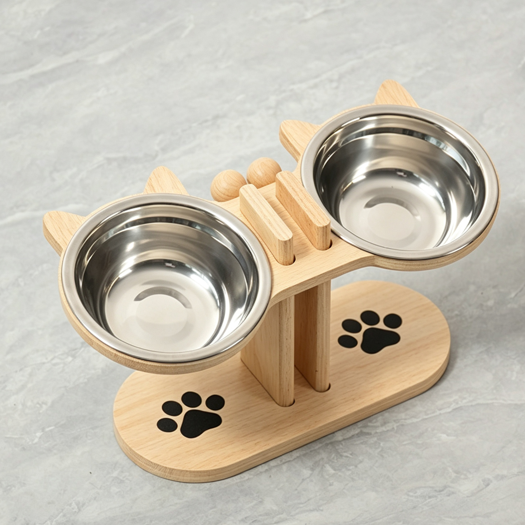 🐕Anti-Slip Elevated 3-Bowl Pet Feeder