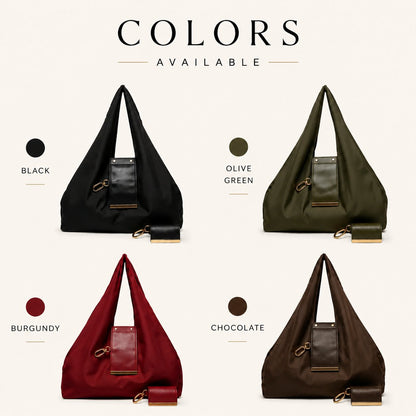 Transformable Bag – Stylish Vegan Leather Tote and Keychain Charm