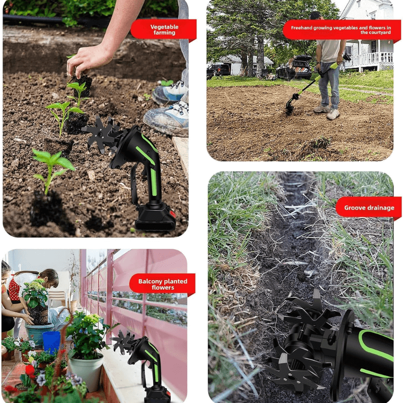 ✨Limited-Time Special Sale - Dailyard™ Multifunctional 2-in-1 Cordless Tiller & Cultivator with Telescopic Pole