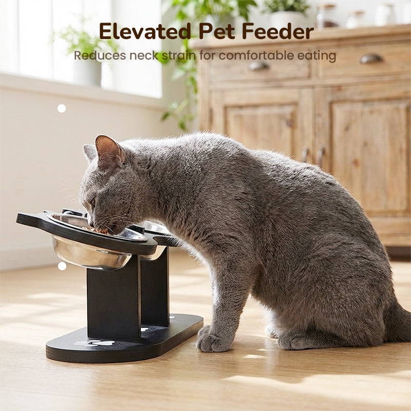 🐕Anti-Slip Elevated 3-Bowl Pet Feeder