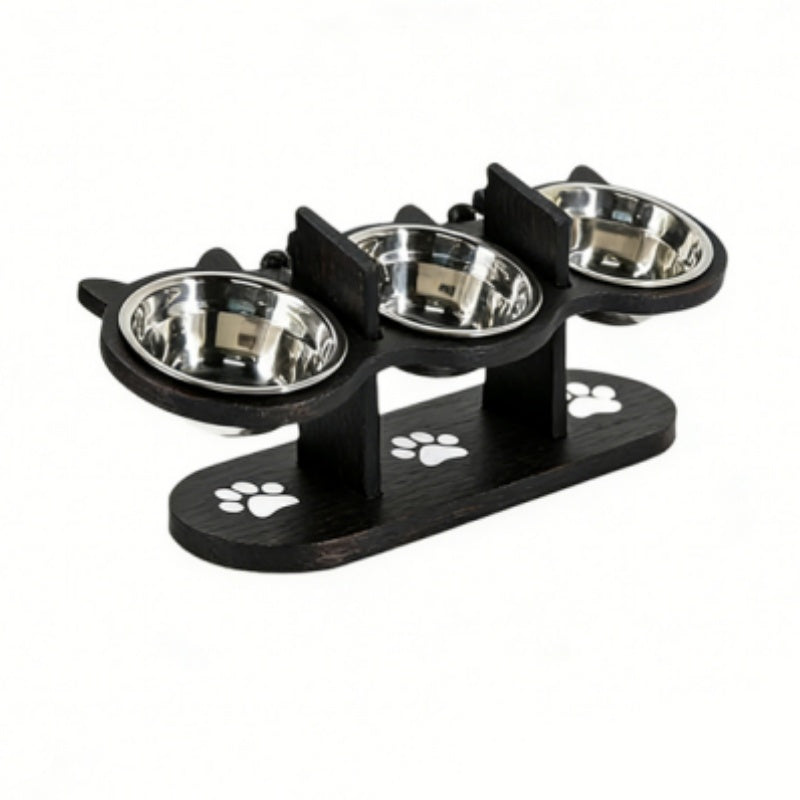 🐕Anti-Slip Elevated 3-Bowl Pet Feeder