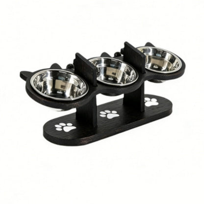 🐕Anti-Slip Elevated 3-Bowl Pet Feeder
