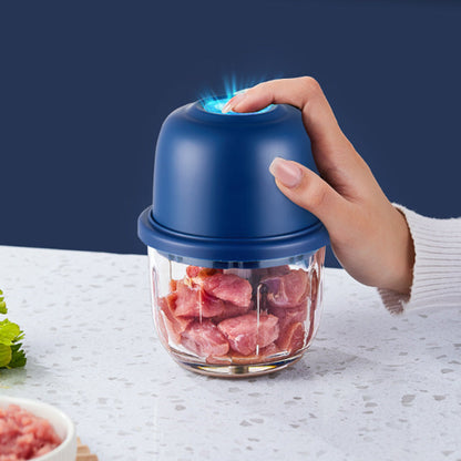 🏆Cordless Multifunctional Mini Electric Food Processor, Wireless Portable Kitchen Chopper for Minced Meat, Garlic & Baby Puree, Fast Food Prep Kitchen Helper