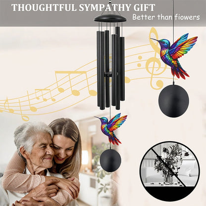 🎵 LIMITED-TIME 40% OFF! 💐 Vintage Metal Wind Chimes | Elegant Black Aluminium Garden Decor with Bird & Butterfly Accents for Patio & Porch🔔