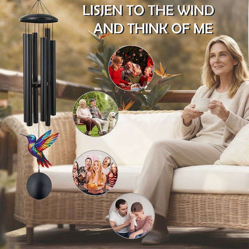 🎵 LIMITED-TIME 40% OFF! 💐 Vintage Metal Wind Chimes | Elegant Black Aluminium Garden Decor with Bird & Butterfly Accents for Patio & Porch🔔