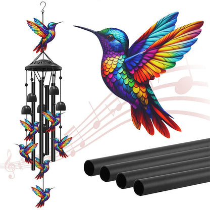 🎵 LIMITED-TIME 40% OFF! 💐 Vintage Metal Wind Chimes | Elegant Black Aluminium Garden Decor with Bird & Butterfly Accents for Patio & Porch🔔