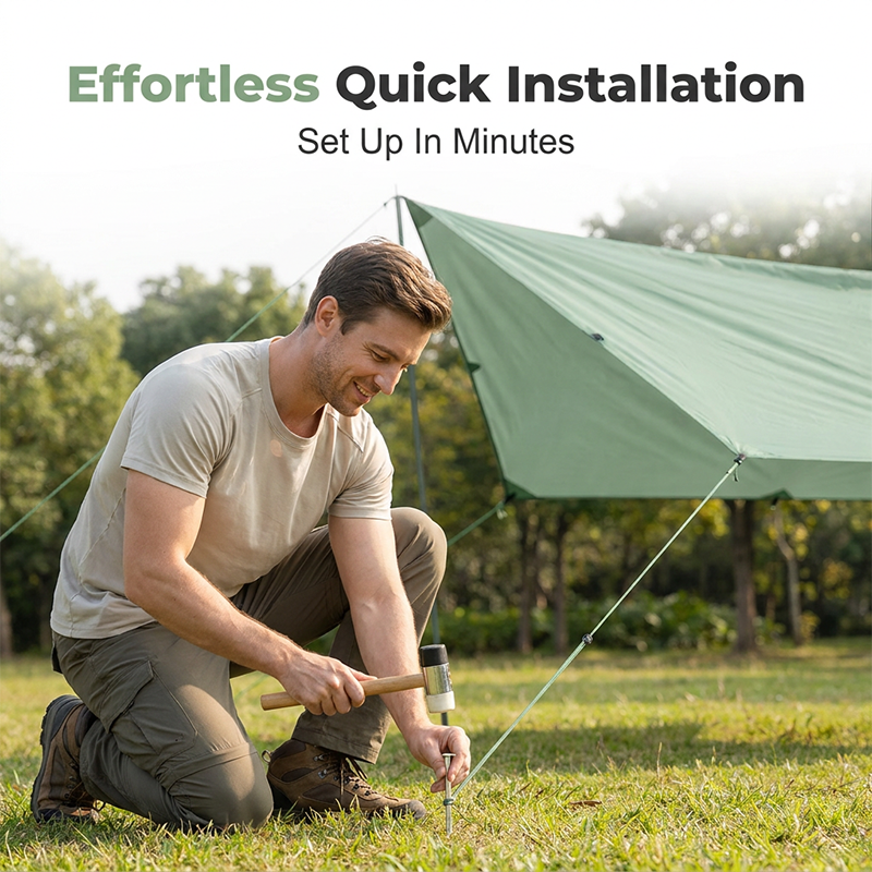 📢📢40% OFF !! ⏰Portable Diamond-Shaped Camping Tarp Sun Shelter