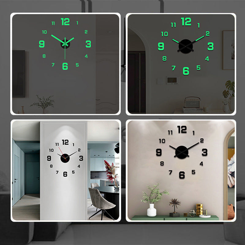 🕰️ LIMITED-TIME 30% OFF! 💥 3D DIY Luminous Acrylic Wall Clock Set – Silent Movement, Drill-Free, Custom Size ✨