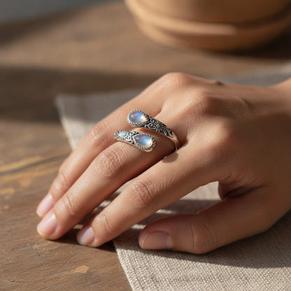 ⏳Limited-time 30% off⏰Vintage Adjustable Open Ring with Teardrop Glowing Zircon💧💍