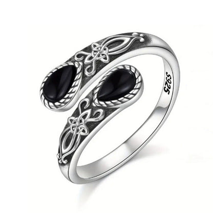 ⏳Limited-time 30% off⏰Vintage Adjustable Open Ring with Teardrop Glowing Zircon💧💍
