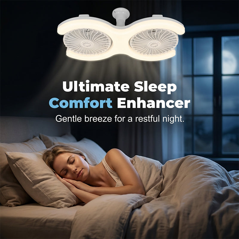 💡 LIMITED-TIME 30% OFF! 🌀 Dual-Head LED Ceiling Fan with Light – Super Wind, Quiet, E27 Screw Install ✨
