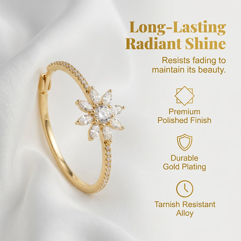📢📢39% OFF !! ⏰Elegant Snowflake Zircon Hoop Earrings