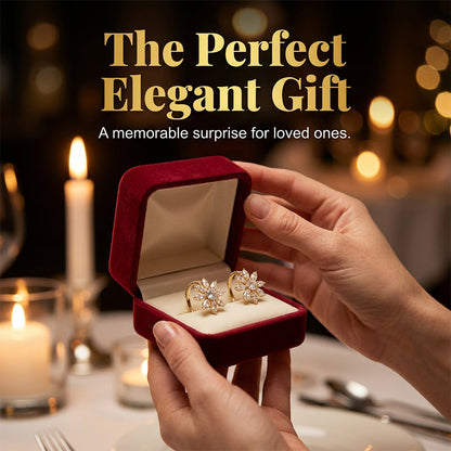 📢📢39% OFF !! ⏰Elegant Snowflake Zircon Hoop Earrings