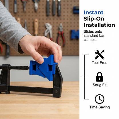 🔧 LIMITED-TIME 30% OFF! 💥 Corner Clamp Adapter for Quick-Grip Bar Clamps – 90° Precision, Heavy Duty, Slip-On ✨